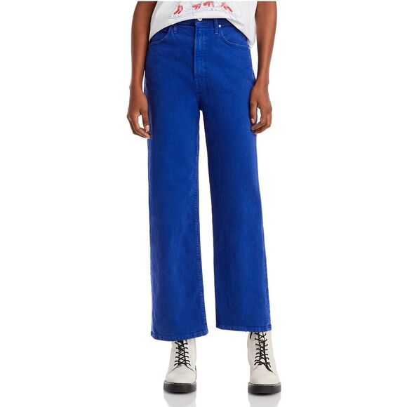 Mother Superior Denim - MOTHER SUPERIOR High Waist Tunnel Vision Wide Leg Jean Deep Ultramarine Blue 27